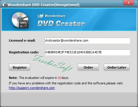 recover wondershare dvd creator registration code